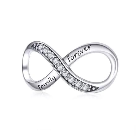Infinity Bedel - Voor Bedelarmband - Sterling Zilver - RomyStones - Kerst Cadeau