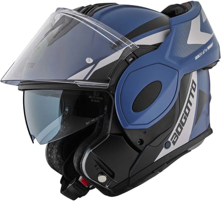 Bogotto FS-X600 Atyr Limited Edition Mat Blauw Systeemhelm - Maat XS - Helm