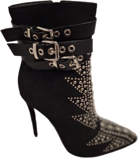 RUON- EROTISCH ENKELLAARSJE-FAKE SUEDE-STUDS -BLACK-38