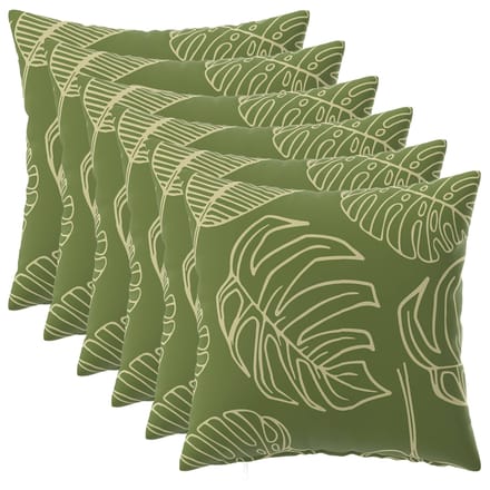 vidaXL - Kussensloop - 6 - pcs - HEERLEN - Blad - Design - 30 - x - 30 - cm - Polyester