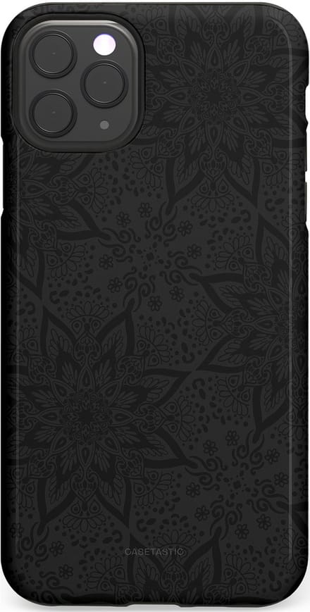 Casetastic hoesje geschikt voor Apple iPhone 11 Pro Max - Dubbellaagse bescherming - Mandala stijl - Fashion Case - Zwart