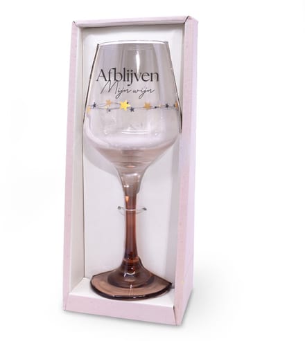 Sparkling wijnglas | Thema: Afblijven | Inhoud: 350ml | Kleur: Roze