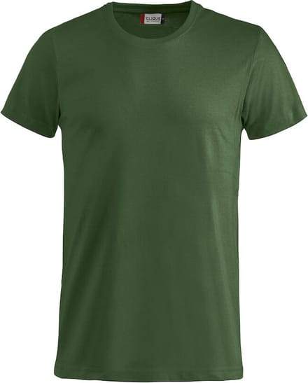 Basic-T bodyfit T-shirt 145 gr/m2 flessengroen xs