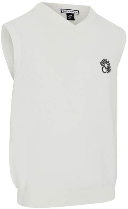 Callaway Mixed Texture Vest Off White