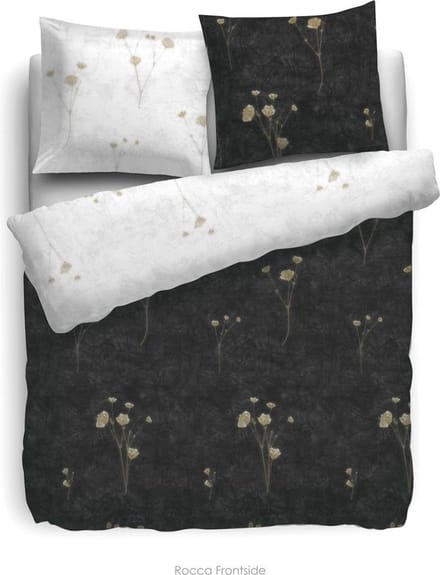 HNL Velvet Touch Rocca Dekbedovertrek - 135x200 + 80x80 cm - Wit/Zwart