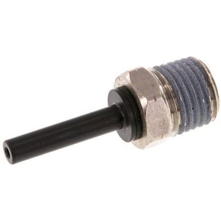 3/16'' x 1/4'' NPT insteekfitting Messing/PBT Buitendraad NBR [2 Stuks]