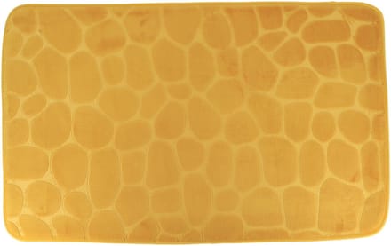Tendance Badmat mat Pebble - microfiber - Memory Foam - okergeel - 50 x 80 cm - antislip - badkamer