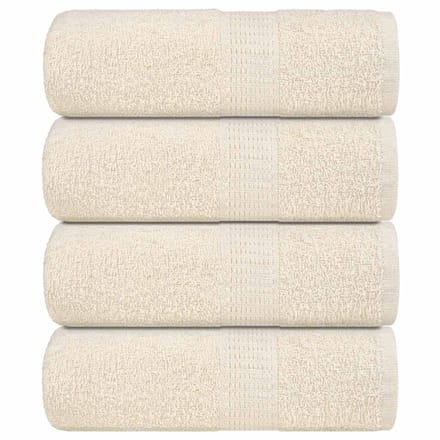 vidaXL - Washandjes - FROGN - 4 - st - 30x30 - cm - 360 - g/m² - crème