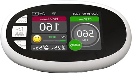 Luchtkwaliteitsmonitor - CO2 meter - Binnenlucht meten - Smart WiFi connectiviteit - 10x10x10 mm - One Color