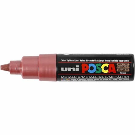 Posca Marker, afm PC-8K, lijndikte 8 mm, breed, rood metallic, 1 stuk