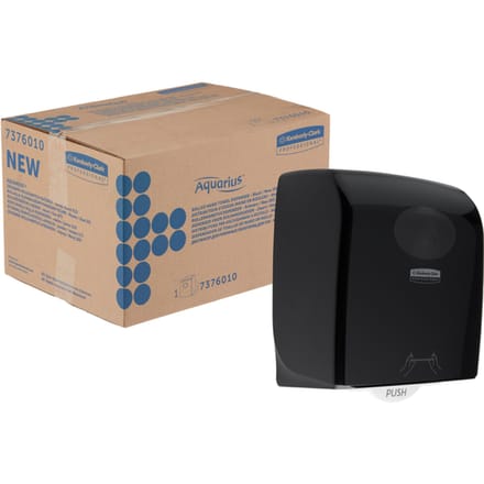 Handdoekroldispenser Aquarius zwart 7376