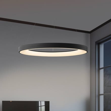 Mantra Iluminación Smart LED hanglamp Niseko II, 50 cm, zwart, CCT, dimbaar