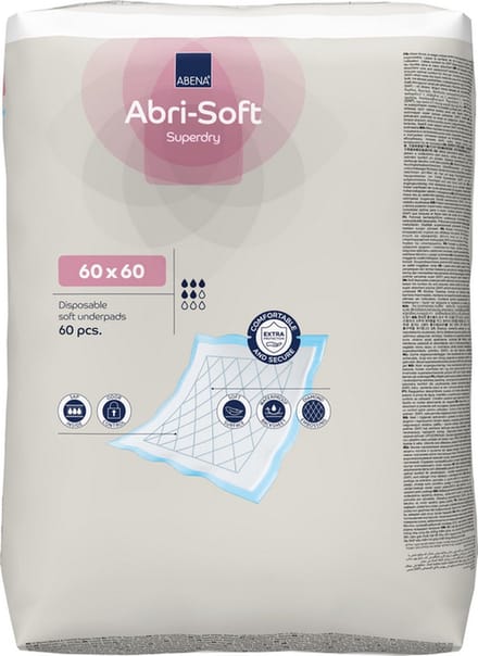 ABENA Abri-Soft SuperDry 60 x 60 cm - 8 pakken van 60 stuks