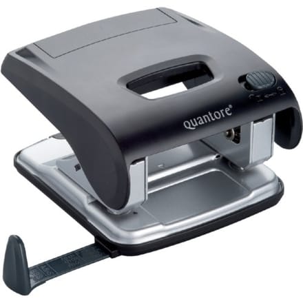 Perforator Quantore luxe 2-gaats 20vel zwart | 1 stuk
