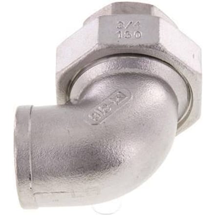 L-Stuk Wartelmoer Rp3/4'' Binnendraade RVS Conische Afdichting 16bar