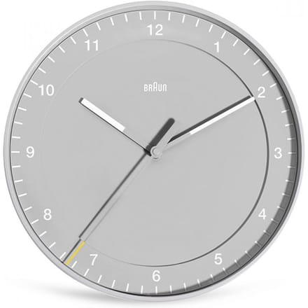 Braun BC17G - Wandklok - Analoog - Kunststof - Grijs