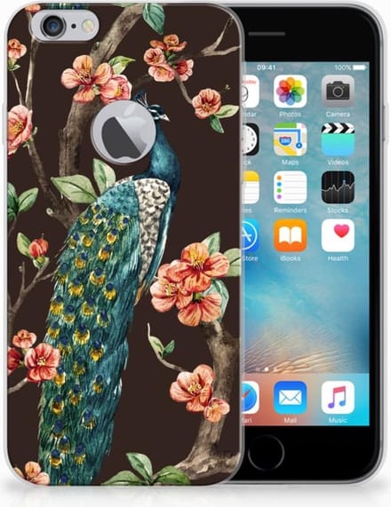 Apple iPhone 6 Plus | 6s Plus TPU Hoesje Pauw met Bloemen