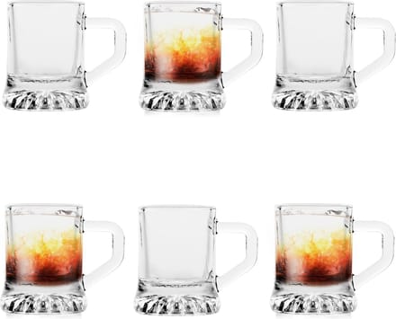 Glasmark Shotglaasjes - mini bierpeul - glas - 24x stuks - 25 ml - shotjes borrelglazen