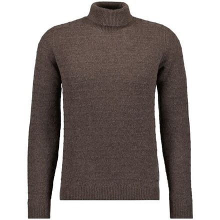 Ragman Trui Rollneck Structure Knit Merino Cashmere Bruin / male