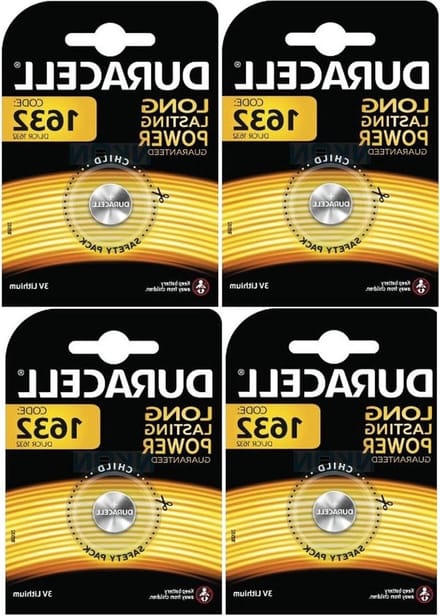 2 x 2 Duracell CR1632 1632 auto-afstandsbatterijen, afmetingen: 2 x 2, model: Gadget & Electronics Store.