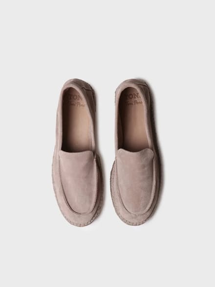 Gesloten espadrilles voor heren van suède met jute zool | MAX