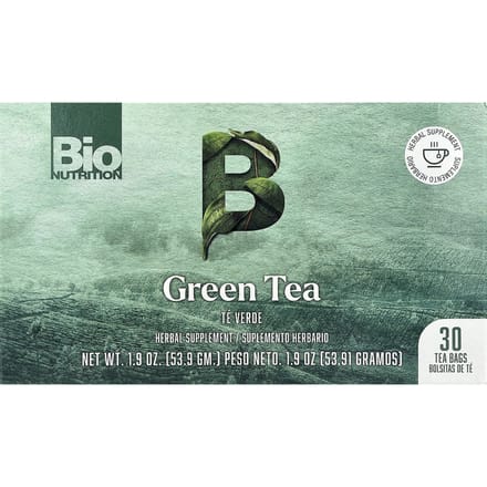 Bio Nutrition, Groene Thee, 30 Theezakjes, 53,9g (1.9oz) gray