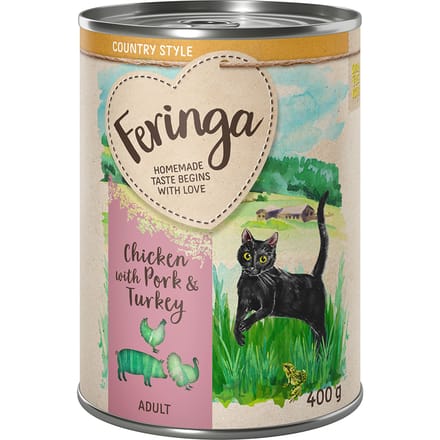 Feringa Country Style Menu 6 x 400 g - Kip, Kalkoen, Varken