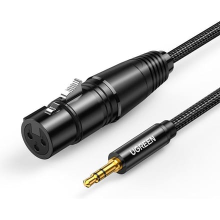 UGREEN AV182 audio cable 3.5mm mini jack (male) - XLR (female) 1m - Black