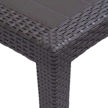 vidaXL - Tuintafel - 79x79x72 - cm - rattan-look - kunststof - bruin