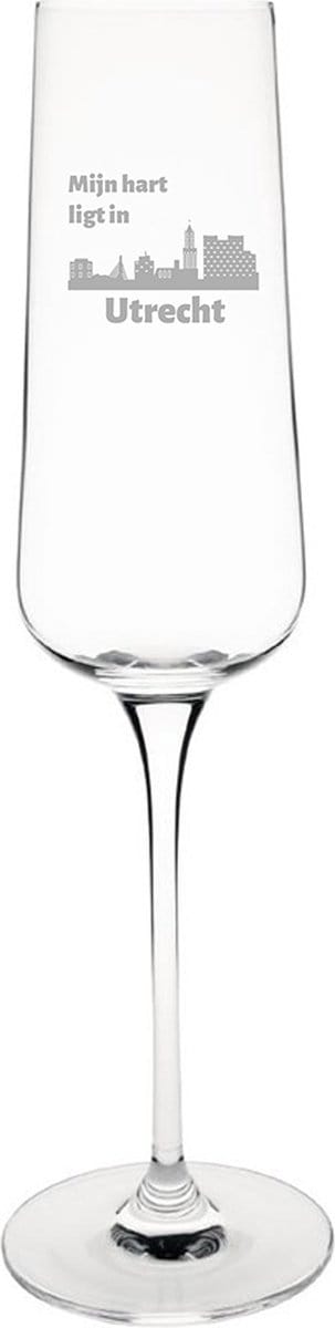Gegraveerde Champagneglas 27cl Utrecht