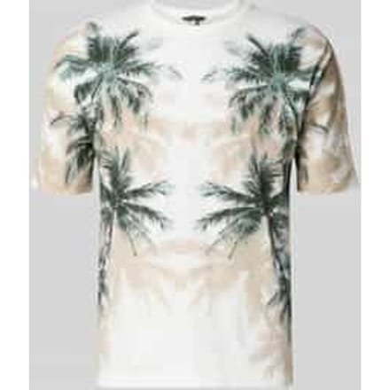 slim fit T-shirt met all-over bloemenprint