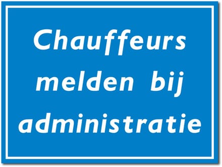 Chauffeurs administratie bord - Aluminium - 30 x 40 cm