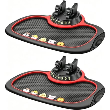 3 in 1 multifunctionele auto antislipmat autotelefoonhouder autokentekenplaathouder antislip dashboard telefoonhouder