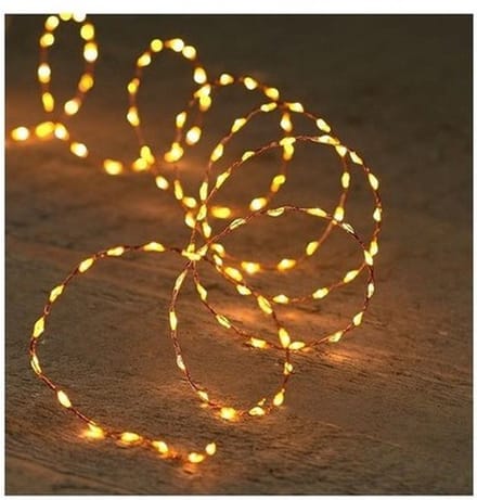Draadverlichting koper - 2x - met timer - 330 LED lampjes - classic warm - 5 mtr