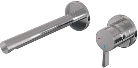 Brauer Chrome Edition Inbouw Wastafelmengkraan met Rechte Uitloop en Rozetten Model E1 Chroom