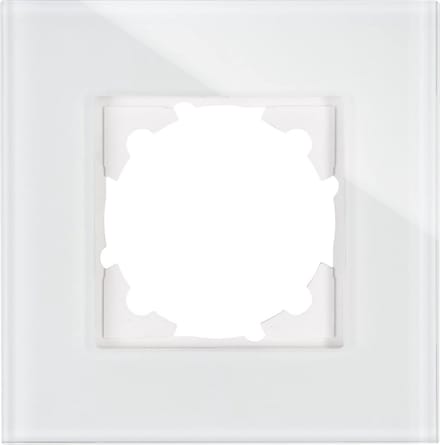 Enkelwandig Montageframe van Echt Glas Wit