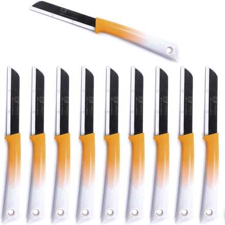 Solingen Schilmesje Duits Rvs Geel/Wit - 19,5 cm. met beschermhoes - 10 stuks