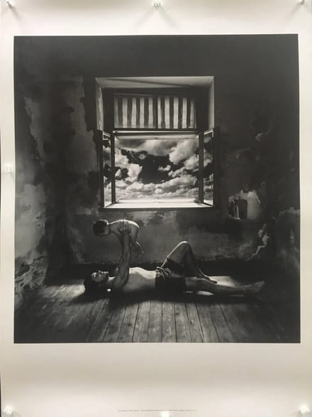 Poster - Father and Son - Jan Saudek - Zwart/Wit - Jaren 80 - 59x64 cm