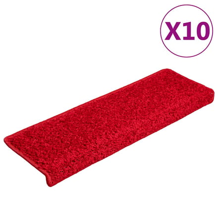 vidaXL - Trapmatten - 20 - st - 65x21x4 - cm - Rood - Rechthoekige - Rand
