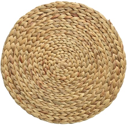Decoris Placemats - gevlochten - 35 cm - rond - naturel - bohemian style