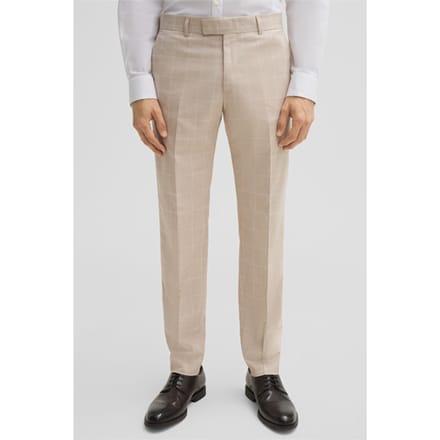 Combinatiepantalon Melwin, beige geruit