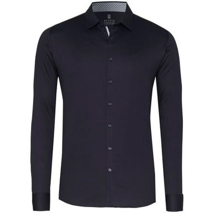 Desoto Overhemd Solid Color Casual Kent Navy / male