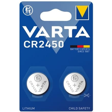 Batterij varta knoopcel cr2450 lithium blister 2stuk