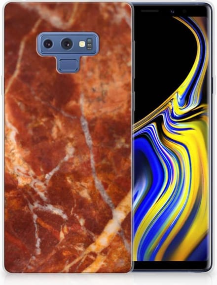 Samsung Galaxy Note 9 TPU Siliconen Hoesje Marmer Bruin