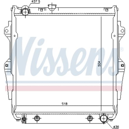 Radiator, motorkoeling NISSENS 646862