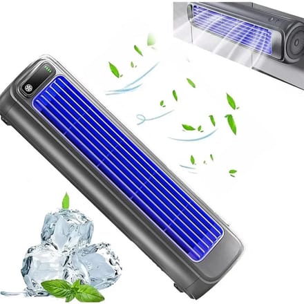 USB Oplaadbare Wandventilator – Draadloze Luchtcirculator – 3 Standen – Compacte Mini Ventilator – Donkergrijs