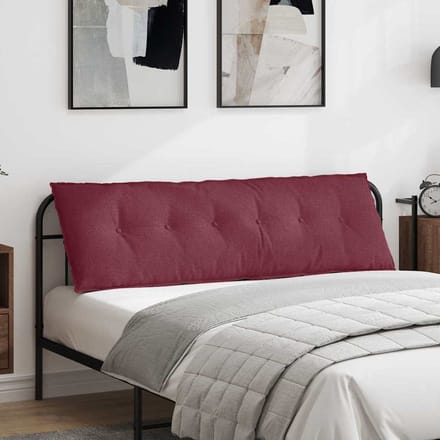 vidaXL - Rugkussen - Wijnrood - 200 - x - 19 - x - 50 - cm - Stof