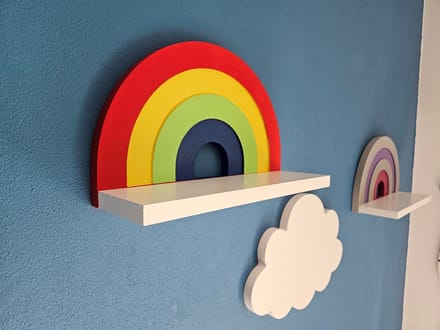 Moliland - Kinderkamer Regenboog Plank - CNC Gegraveerd - Kleuren Keuze
