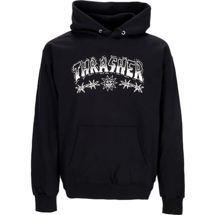 Heren hoodie met prikkeldraad zwart