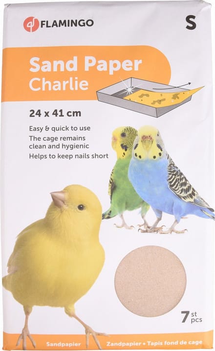Flamingo Zandpapier 7 stuks - Vogelbodembedekking - 24x41 cm